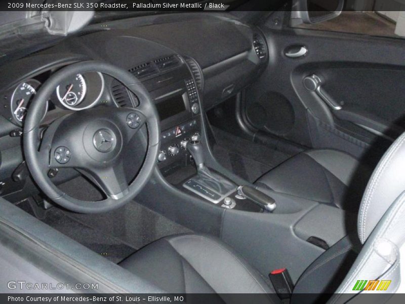 Palladium Silver Metallic / Black 2009 Mercedes-Benz SLK 350 Roadster