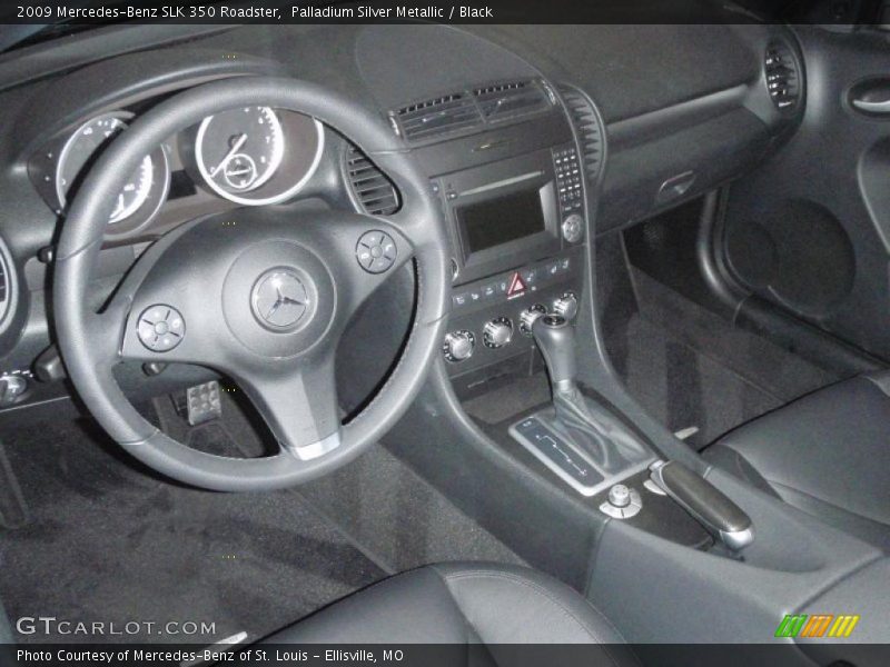 Palladium Silver Metallic / Black 2009 Mercedes-Benz SLK 350 Roadster