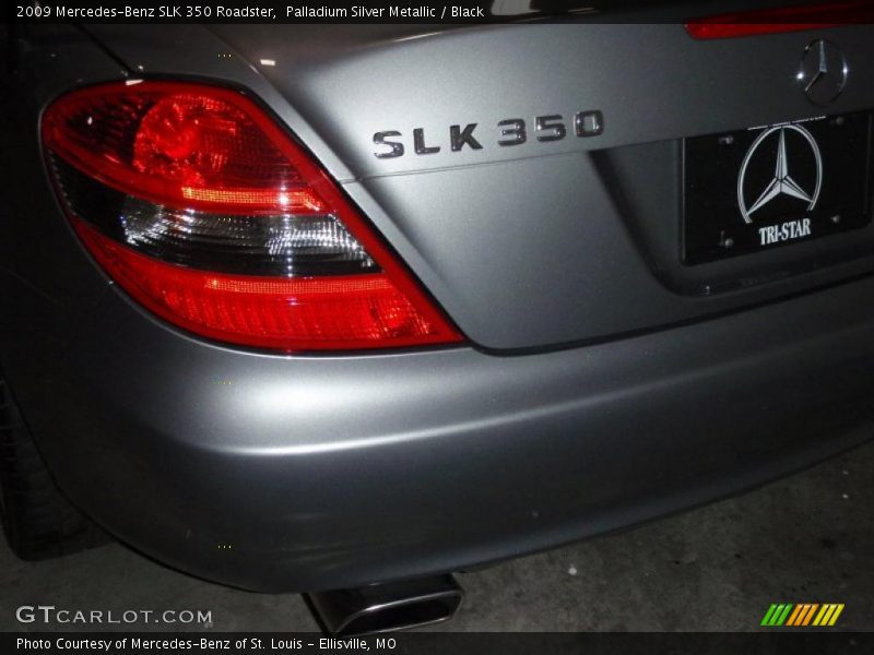 Palladium Silver Metallic / Black 2009 Mercedes-Benz SLK 350 Roadster