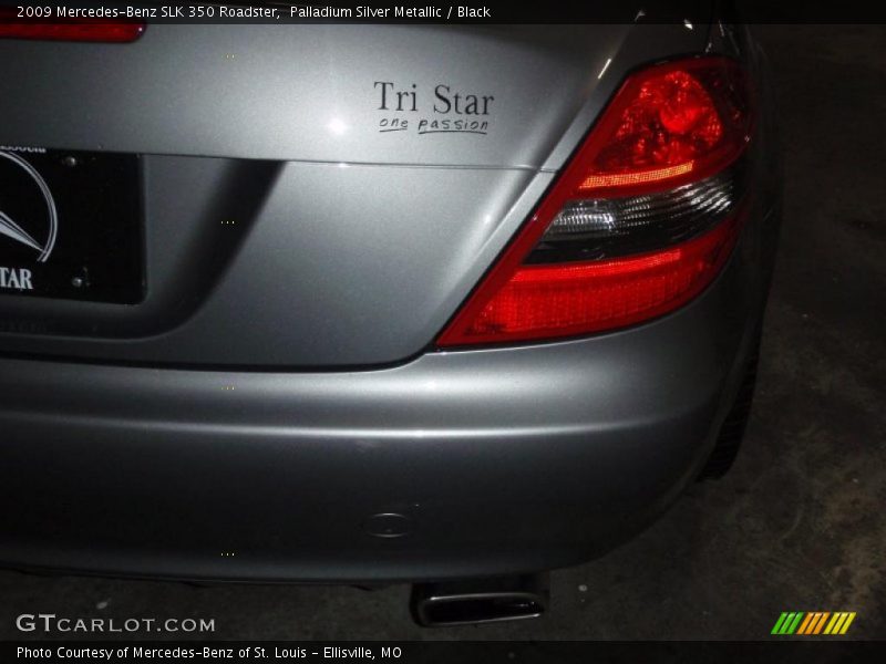 Palladium Silver Metallic / Black 2009 Mercedes-Benz SLK 350 Roadster