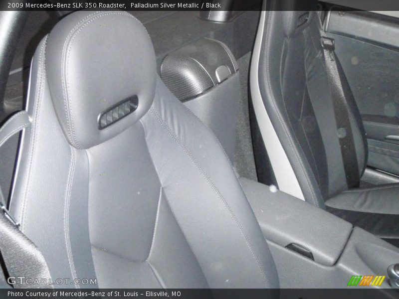 Palladium Silver Metallic / Black 2009 Mercedes-Benz SLK 350 Roadster
