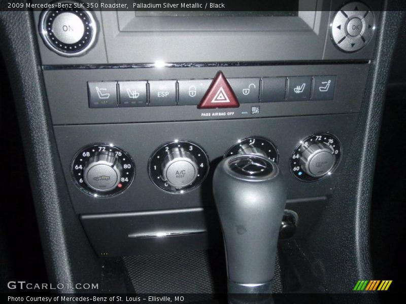 Palladium Silver Metallic / Black 2009 Mercedes-Benz SLK 350 Roadster
