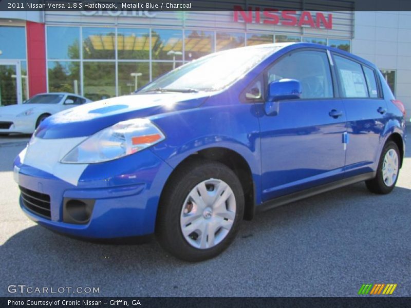 Metallic Blue / Charcoal 2011 Nissan Versa 1.8 S Hatchback