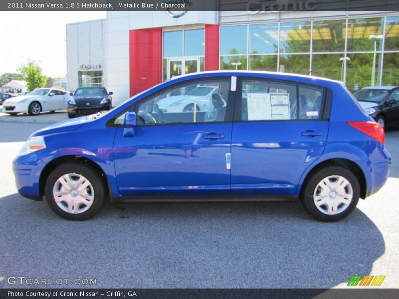 Metallic Blue / Charcoal 2011 Nissan Versa 1.8 S Hatchback