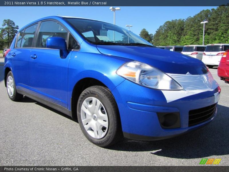Metallic Blue / Charcoal 2011 Nissan Versa 1.8 S Hatchback