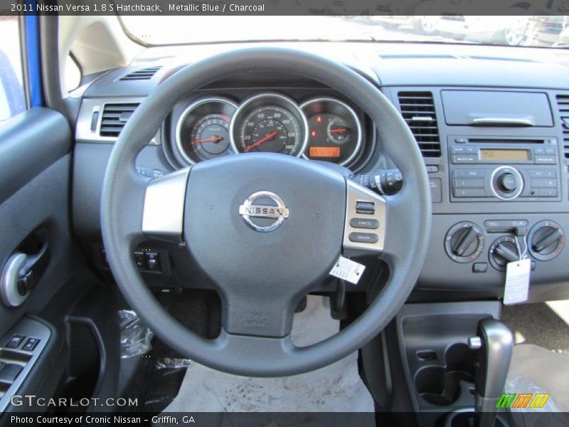 Metallic Blue / Charcoal 2011 Nissan Versa 1.8 S Hatchback