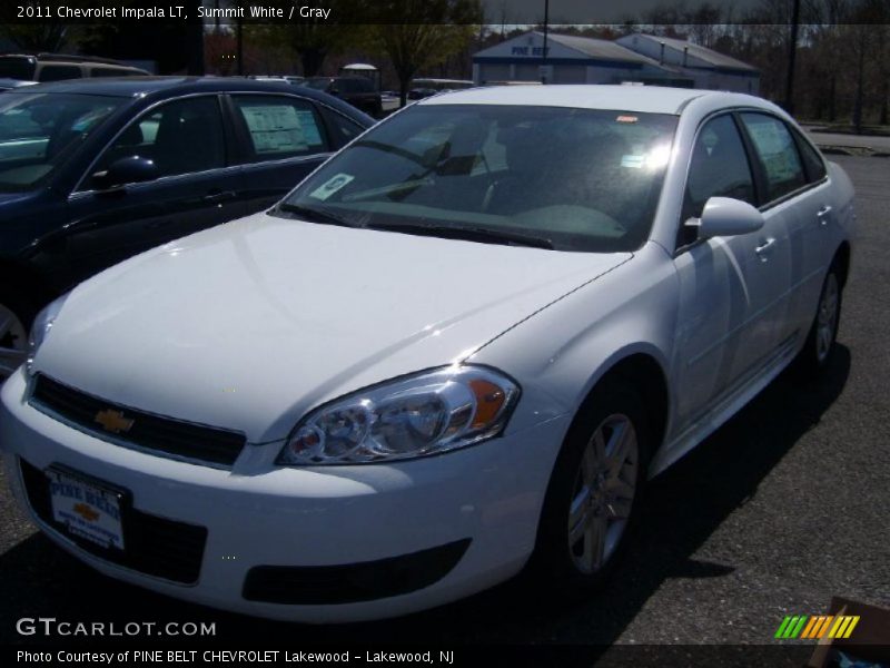 Summit White / Gray 2011 Chevrolet Impala LT