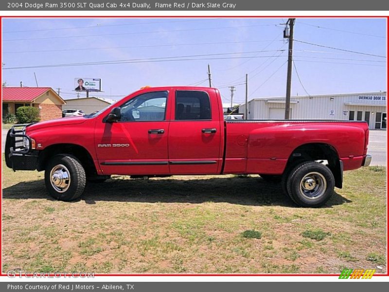 Flame Red / Dark Slate Gray 2004 Dodge Ram 3500 SLT Quad Cab 4x4 Dually