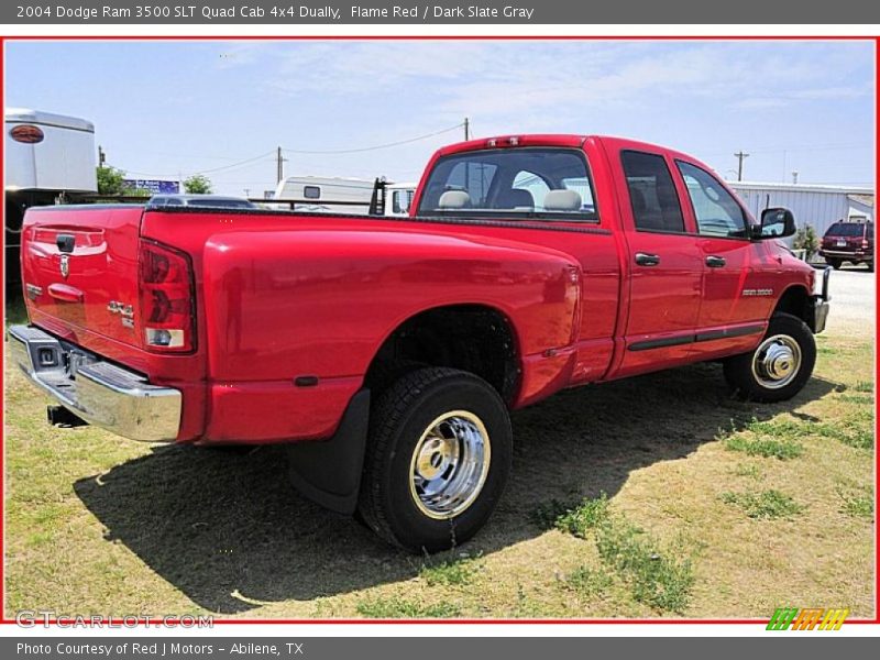 Flame Red / Dark Slate Gray 2004 Dodge Ram 3500 SLT Quad Cab 4x4 Dually
