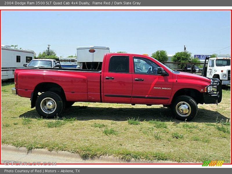 Flame Red / Dark Slate Gray 2004 Dodge Ram 3500 SLT Quad Cab 4x4 Dually