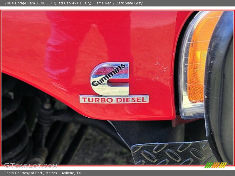 Flame Red / Dark Slate Gray 2004 Dodge Ram 3500 SLT Quad Cab 4x4 Dually