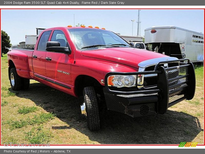 Flame Red / Dark Slate Gray 2004 Dodge Ram 3500 SLT Quad Cab 4x4 Dually