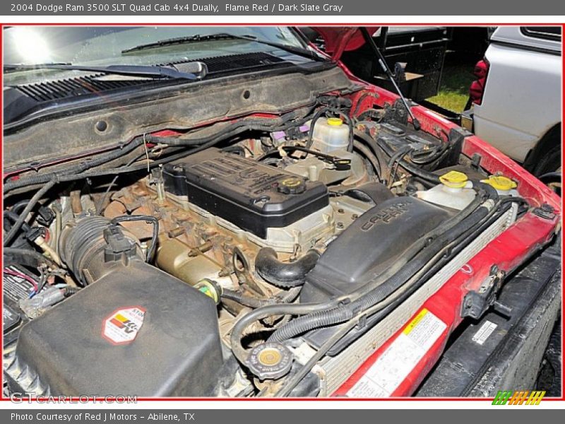 Flame Red / Dark Slate Gray 2004 Dodge Ram 3500 SLT Quad Cab 4x4 Dually