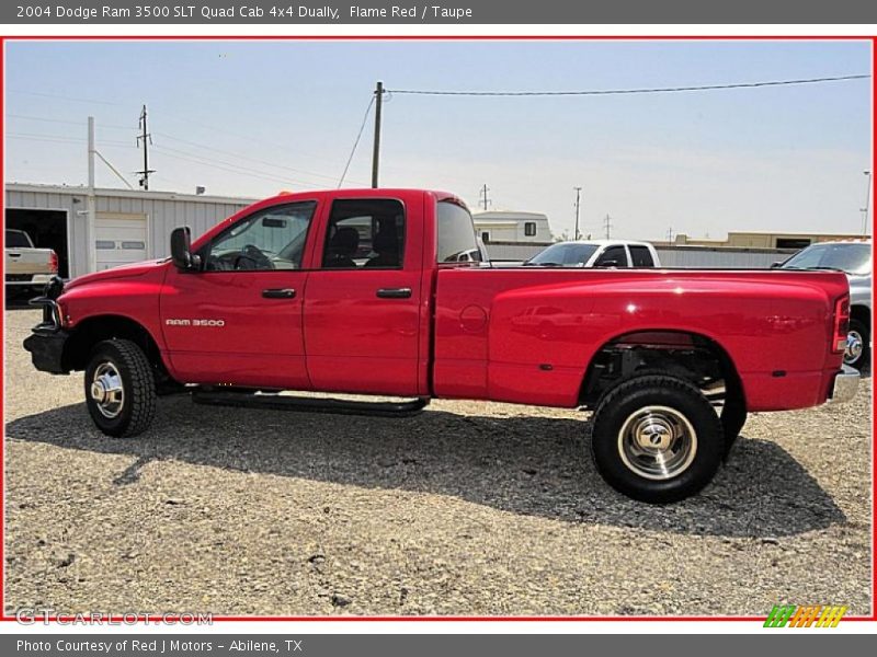 Flame Red / Taupe 2004 Dodge Ram 3500 SLT Quad Cab 4x4 Dually