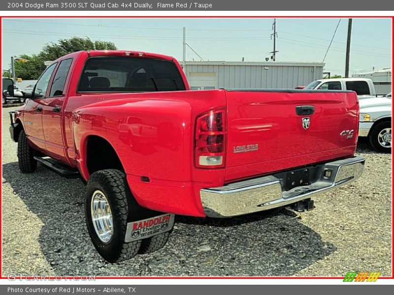 Flame Red / Taupe 2004 Dodge Ram 3500 SLT Quad Cab 4x4 Dually