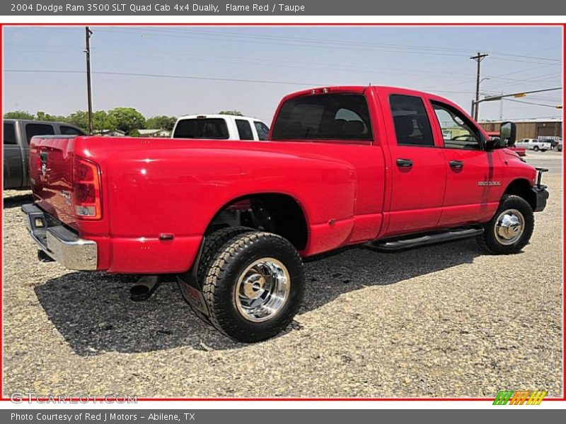 Flame Red / Taupe 2004 Dodge Ram 3500 SLT Quad Cab 4x4 Dually