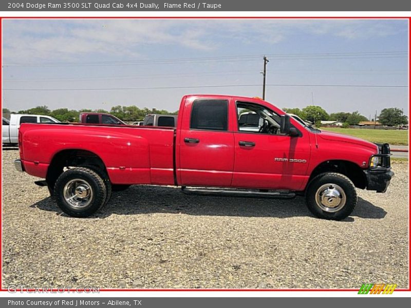 Flame Red / Taupe 2004 Dodge Ram 3500 SLT Quad Cab 4x4 Dually