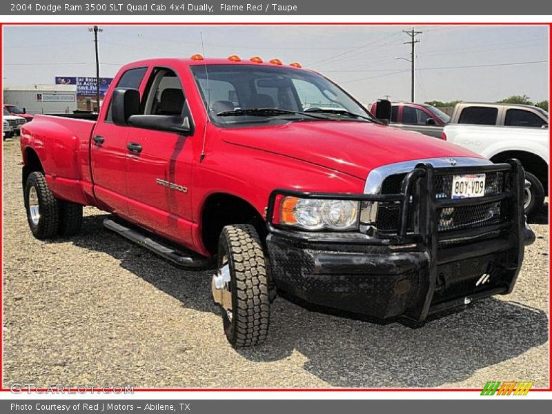 Flame Red / Taupe 2004 Dodge Ram 3500 SLT Quad Cab 4x4 Dually