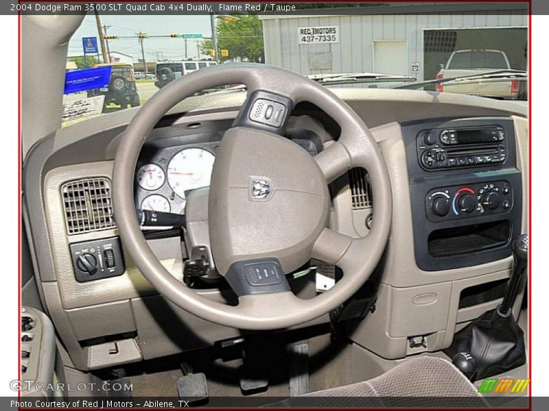 Flame Red / Taupe 2004 Dodge Ram 3500 SLT Quad Cab 4x4 Dually