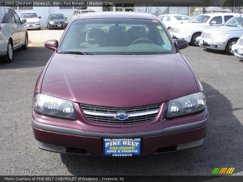 Berry Red Metallic / Medium Gray 2003 Chevrolet Impala LS
