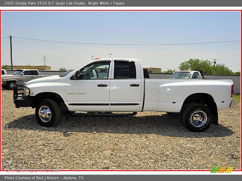 Bright White / Taupe 2005 Dodge Ram 3500 SLT Quad Cab Dually