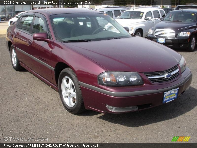 Berry Red Metallic / Medium Gray 2003 Chevrolet Impala LS