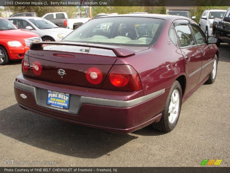 Berry Red Metallic / Medium Gray 2003 Chevrolet Impala LS