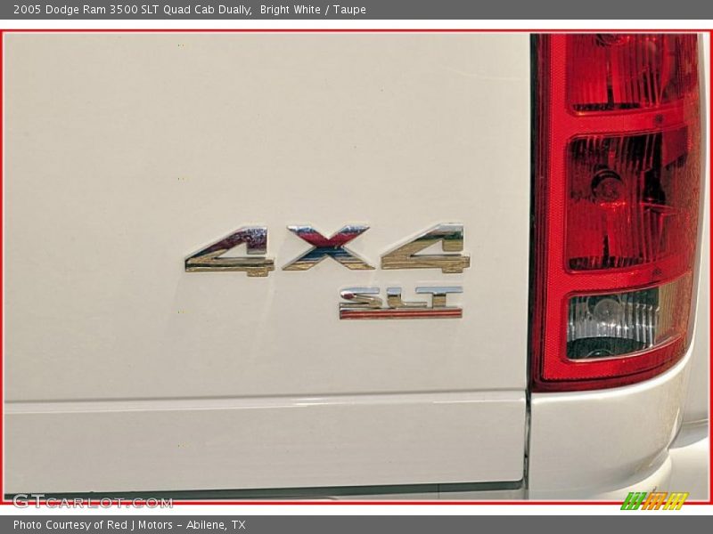 Bright White / Taupe 2005 Dodge Ram 3500 SLT Quad Cab Dually
