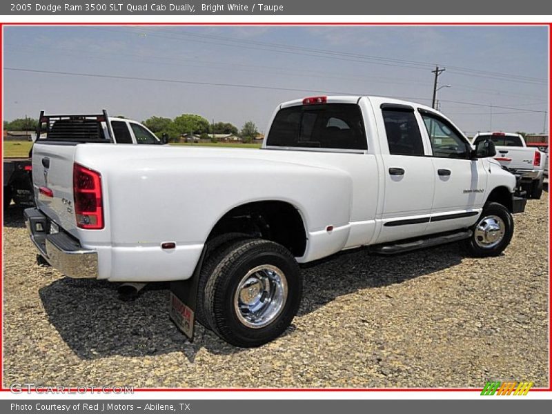 Bright White / Taupe 2005 Dodge Ram 3500 SLT Quad Cab Dually