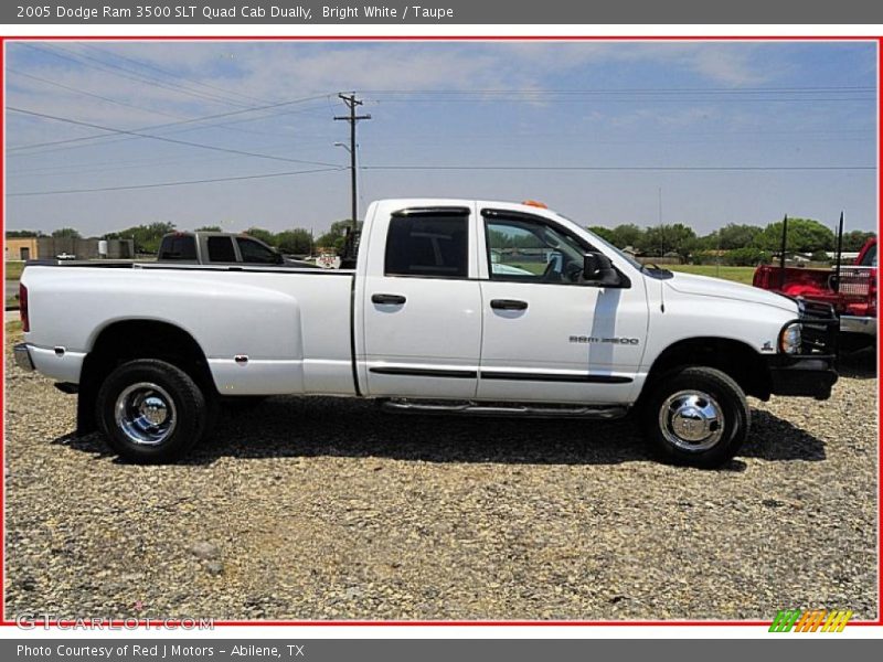 Bright White / Taupe 2005 Dodge Ram 3500 SLT Quad Cab Dually
