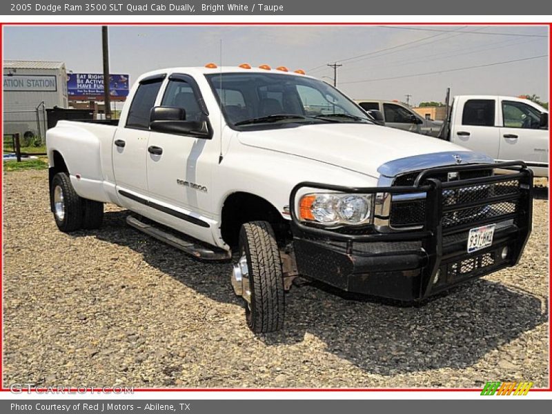 Bright White / Taupe 2005 Dodge Ram 3500 SLT Quad Cab Dually