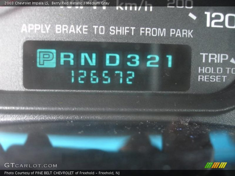 Berry Red Metallic / Medium Gray 2003 Chevrolet Impala LS