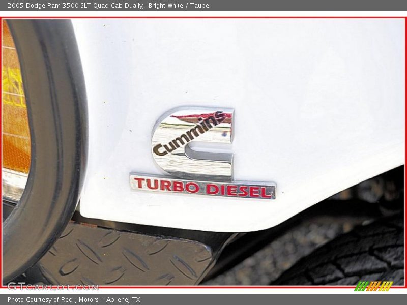 Bright White / Taupe 2005 Dodge Ram 3500 SLT Quad Cab Dually