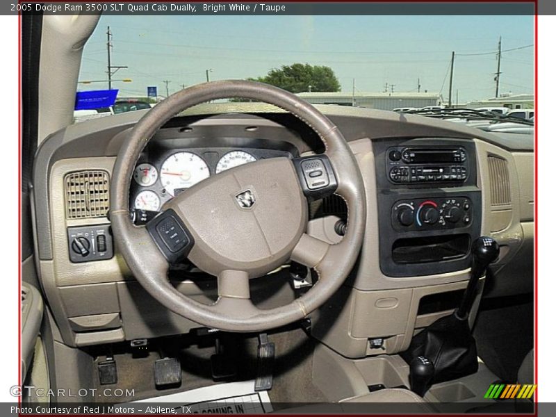 Bright White / Taupe 2005 Dodge Ram 3500 SLT Quad Cab Dually
