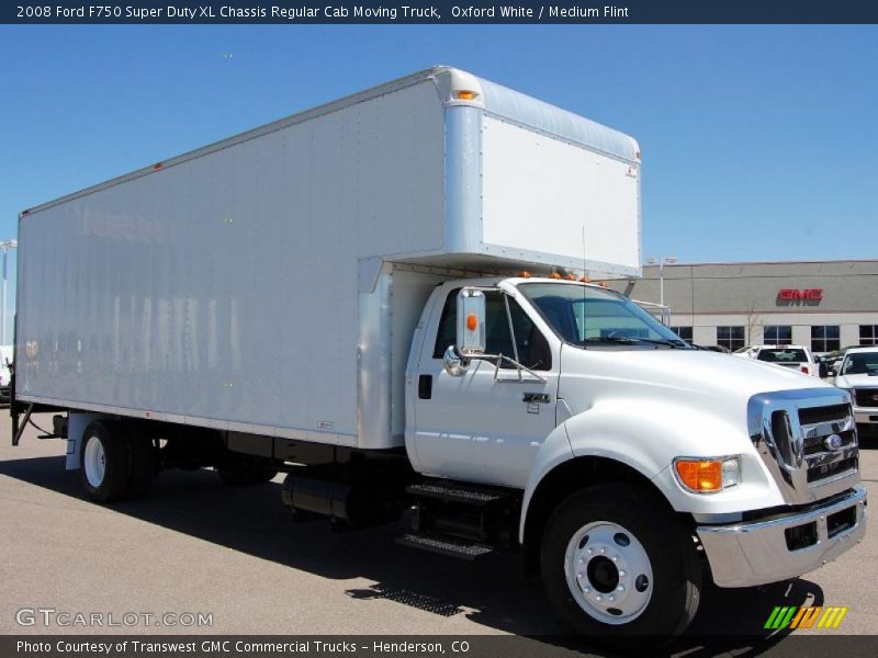  2008 F750 Super Duty XL Chassis Regular Cab Moving Truck Oxford White