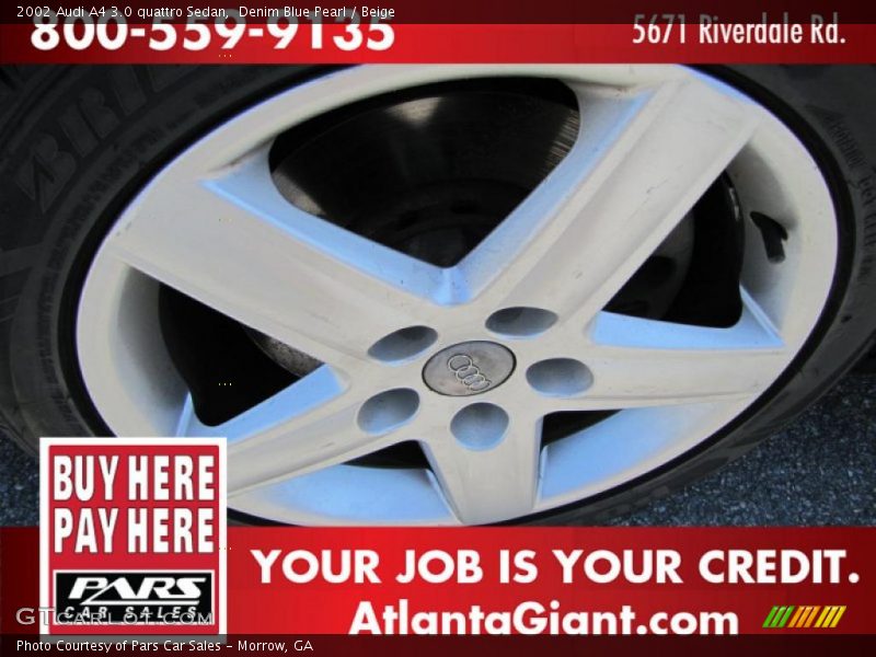 Denim Blue Pearl / Beige 2002 Audi A4 3.0 quattro Sedan
