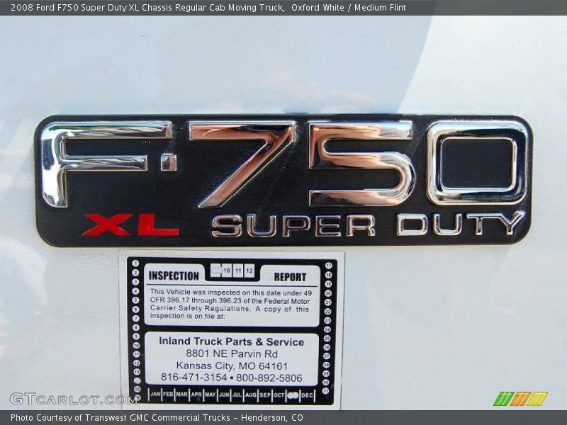  2008 F750 Super Duty XL Chassis Regular Cab Moving Truck Logo