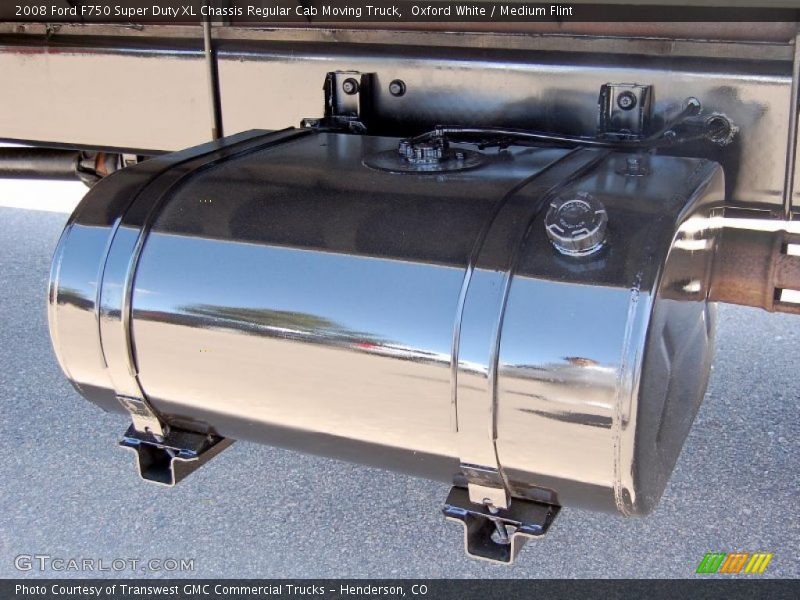 Oxford White / Medium Flint 2008 Ford F750 Super Duty XL Chassis Regular Cab Moving Truck