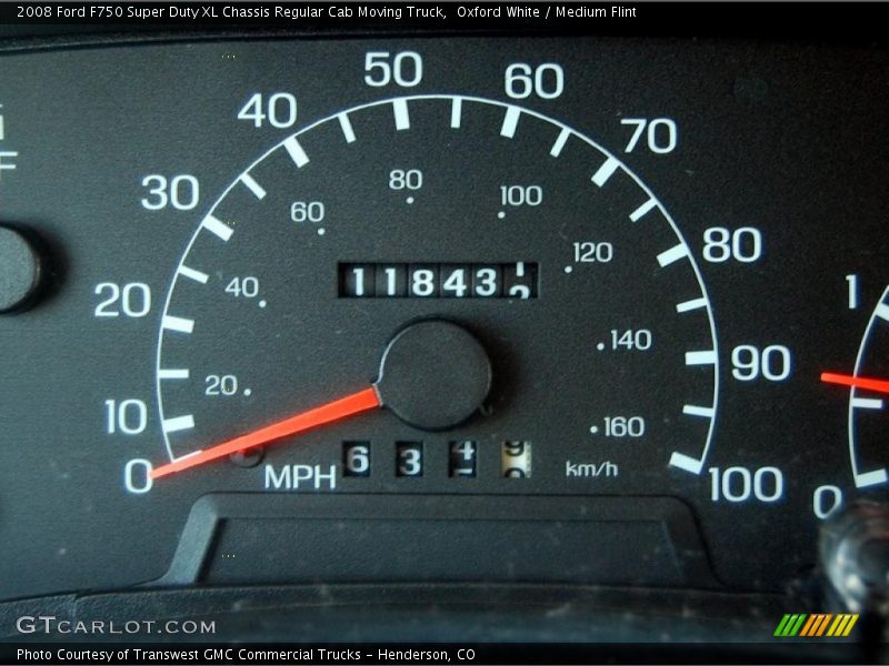 Oxford White / Medium Flint 2008 Ford F750 Super Duty XL Chassis Regular Cab Moving Truck