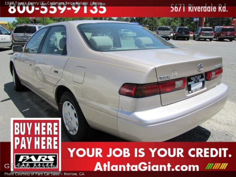 Cashmere Beige Metallic / Beige 1997 Toyota Camry LE