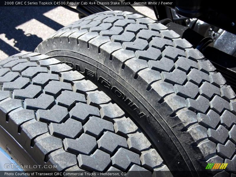 Summit White / Pewter 2008 GMC C Series Topkick C4500 Regular Cab 4x4 Chassis Stake Truck