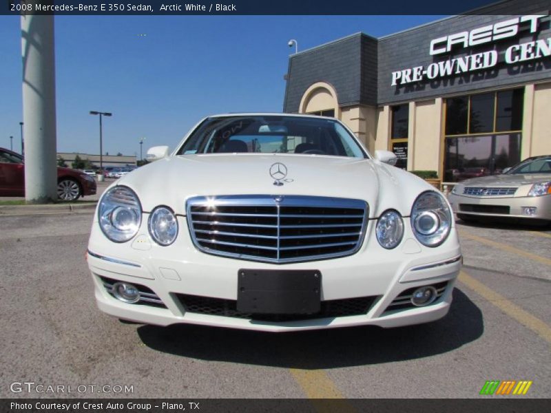 Arctic White / Black 2008 Mercedes-Benz E 350 Sedan