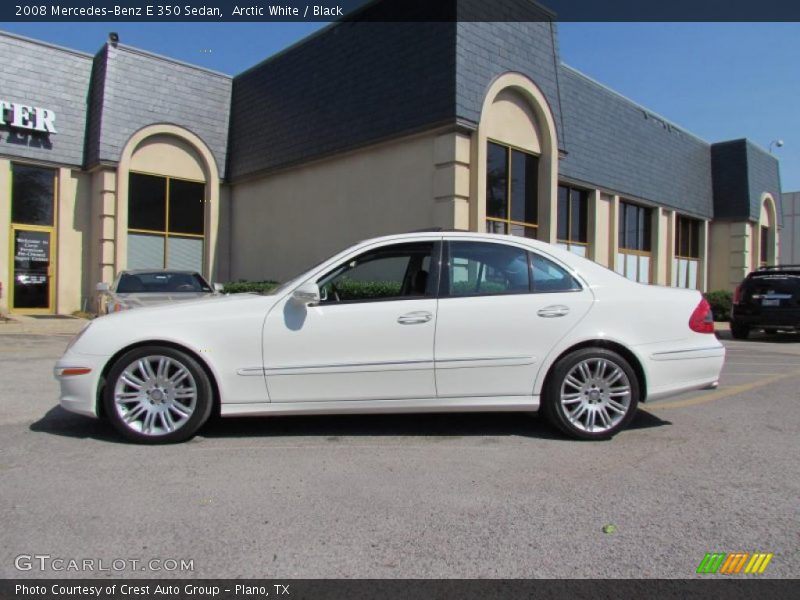 Arctic White / Black 2008 Mercedes-Benz E 350 Sedan