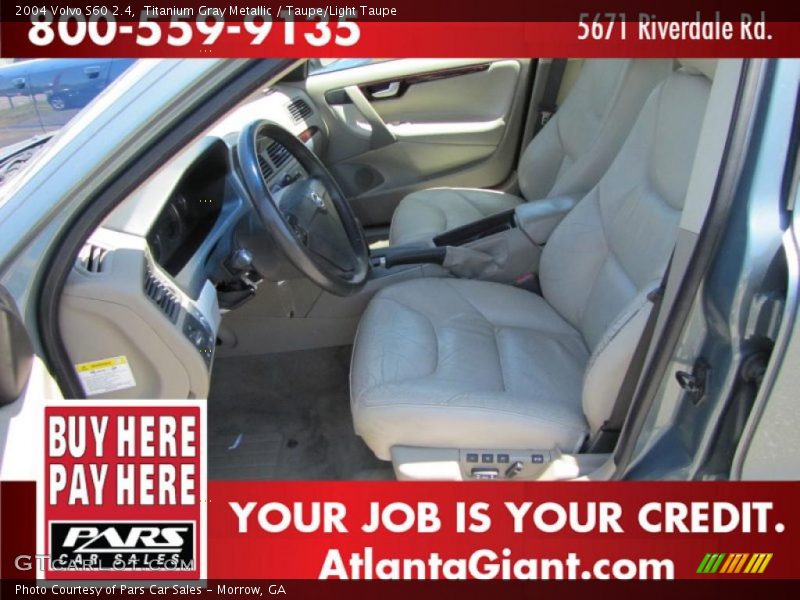 Titanium Gray Metallic / Taupe/Light Taupe 2004 Volvo S60 2.4
