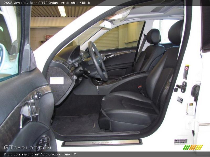 Arctic White / Black 2008 Mercedes-Benz E 350 Sedan
