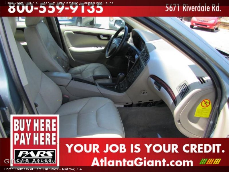 Titanium Gray Metallic / Taupe/Light Taupe 2004 Volvo S60 2.4
