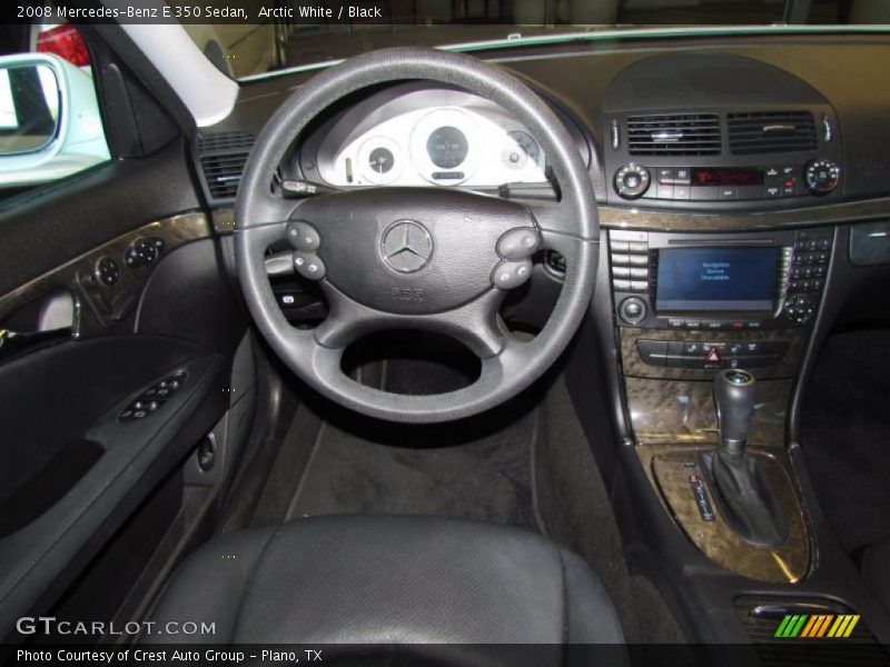 Arctic White / Black 2008 Mercedes-Benz E 350 Sedan
