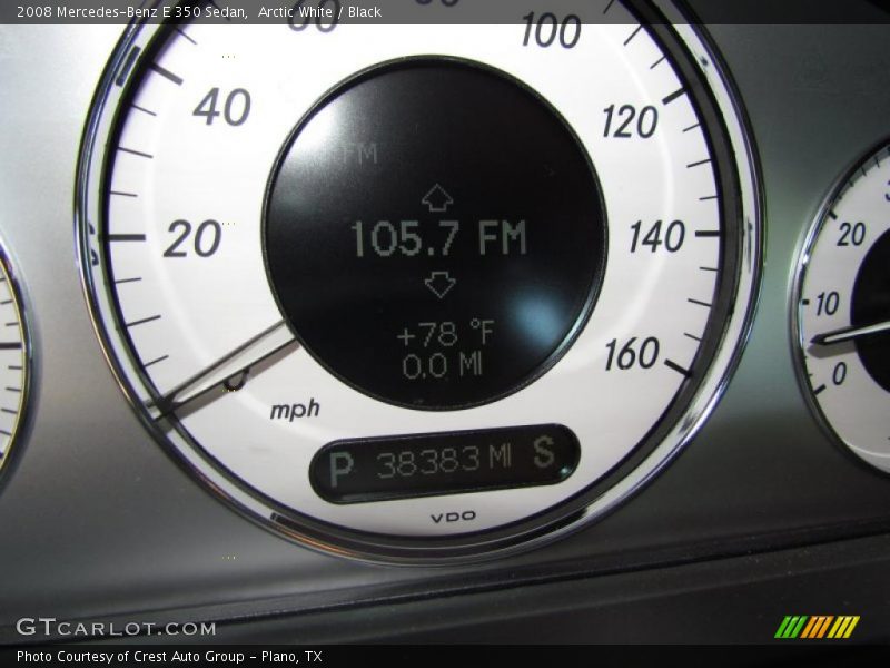Arctic White / Black 2008 Mercedes-Benz E 350 Sedan
