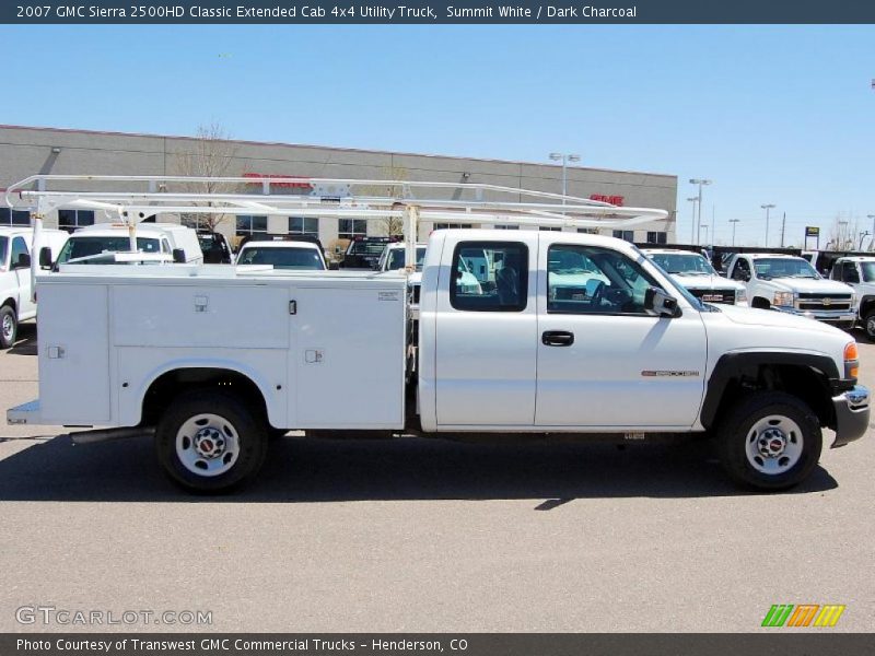 Summit White / Dark Charcoal 2007 GMC Sierra 2500HD Classic Extended Cab 4x4 Utility Truck