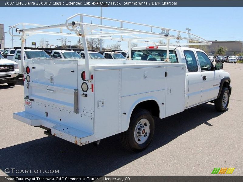 Summit White / Dark Charcoal 2007 GMC Sierra 2500HD Classic Extended Cab 4x4 Utility Truck